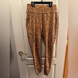 POP Fit Leopard Print Leggings - Brown and Black